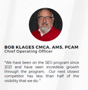 Property Management SEO Testimonial Bob Klages Community Property Management