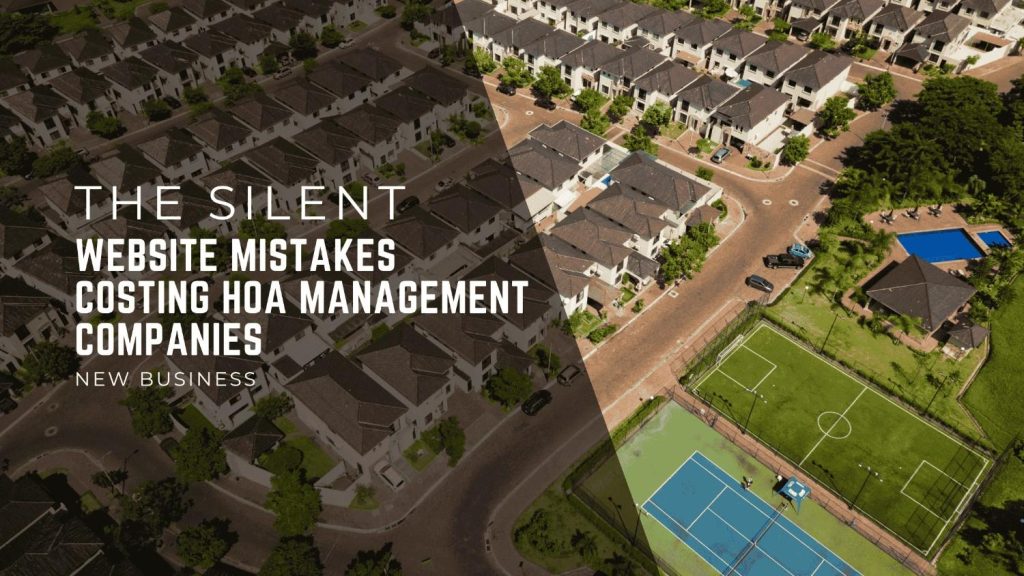 Aerial view of HOA community representing hidden website issues impacting business growth